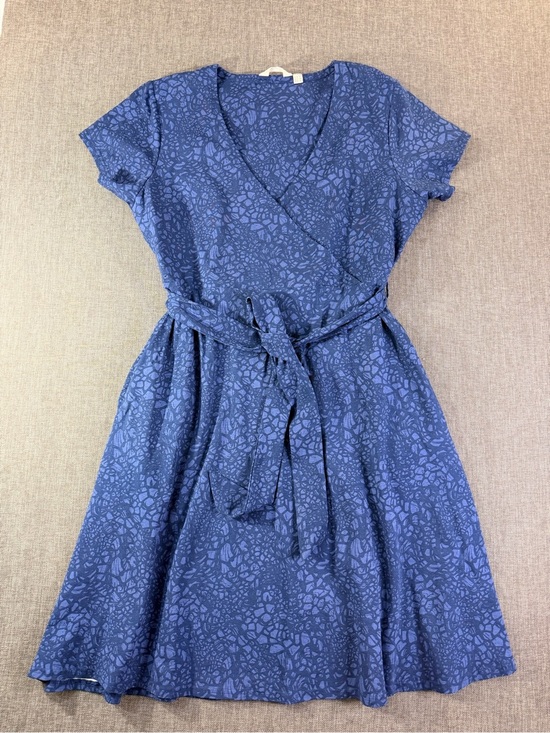 Mountain Warehouse Dresses & Skirts - Women’s Printed Blue Wrap Midi Dress with Tie Waist Size 12